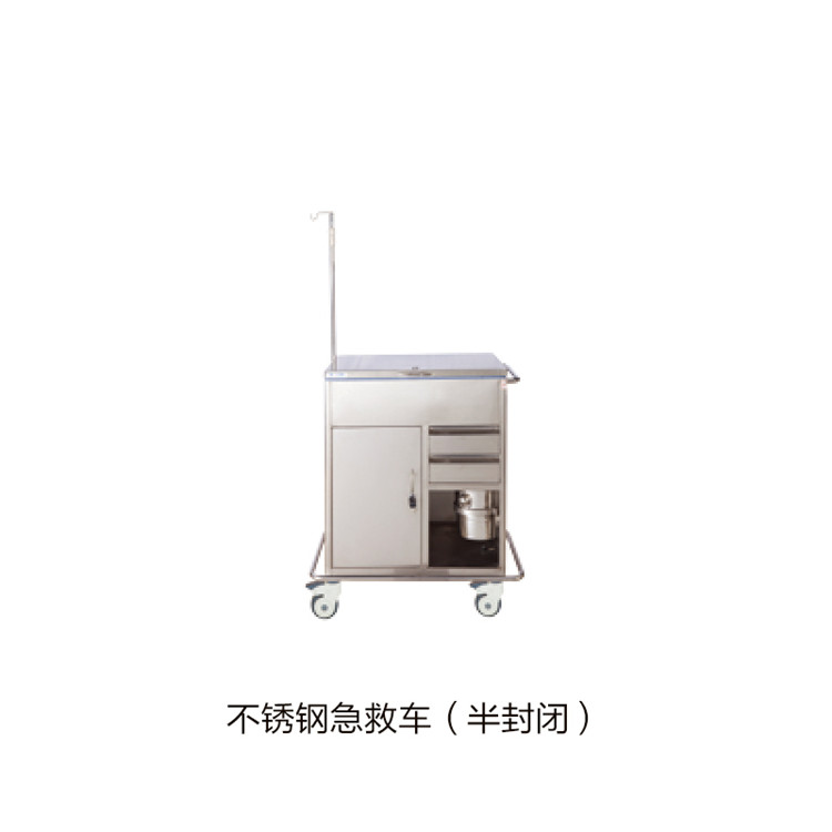 不锈钢急救车（半封闭） 拷贝